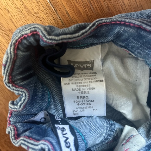 Levi's® Little Kids Bootcut Jeans with Pink Pocket Stitching - Size 5 - Picture 4 of 6